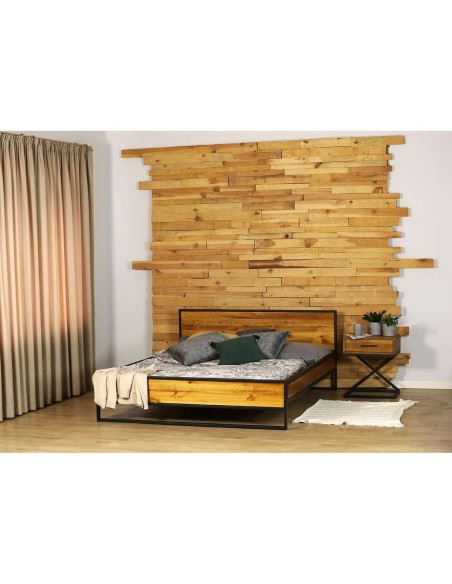 Szafka stolik nocny loft dąb ciemny - outlet