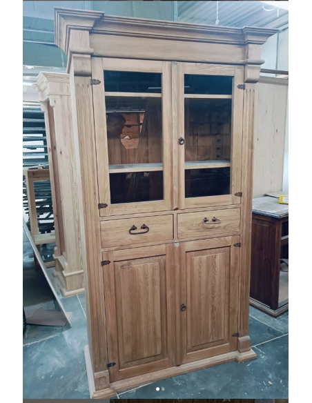 STYLOWA DREWNIANA WITRYNA PÓŁPEŁNA