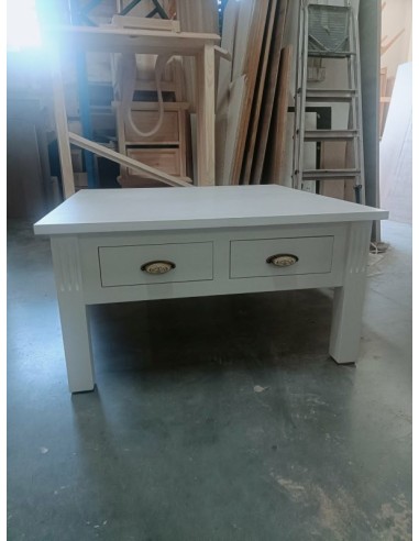 BIAŁY STOLIK KAWOWY  SZUFLADY - outlet