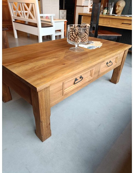 DREWNIANY STÓŁ KAWOWY 100x 100