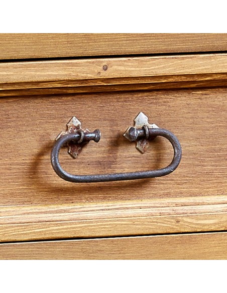 KOMODA Z DREWNA LITEGO 3 SZAFKI