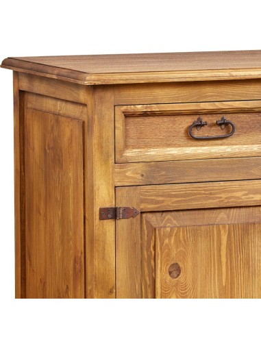 KOMODA Z DREWNA 2 SZAFKI 4 SZUFLADY