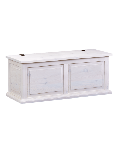 SKRZYNIA Z DREWNA LITEGO BIAŁA 120