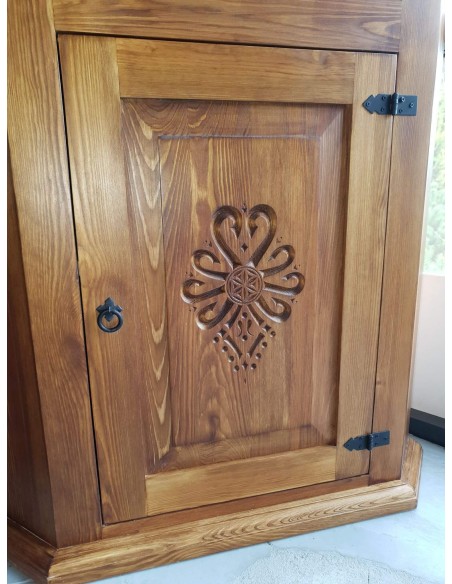 WITRYNA Z DREWNA DO ROGU W STYLU GÓRALSKIM