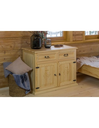 DREWNIANA KOMODA W STYLU GÓRALSKIM