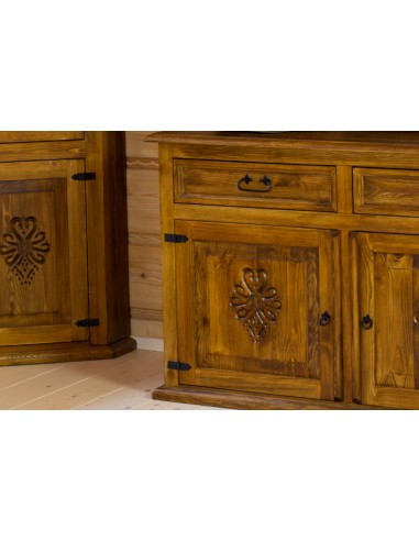 DREWNIANA KOMODA W STYLU GÓRALSKIM