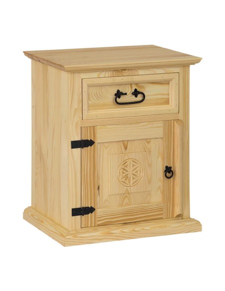 DREWNIANA SZAFKA NOCNA STYLU GÓRALSKIM