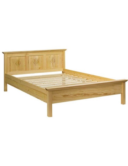 ŁÓŻKO Z DREWNA LITEGO 140 W STYLU GÓRALSKIM