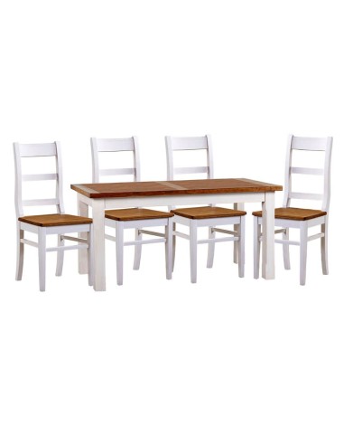 DWUKOLOROWY ZESTAW DO JADALNI DLA 4 OSÓB