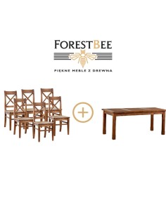 ZESTAW STÓŁ Z KRZESŁAMI DLA 6 OSÓB