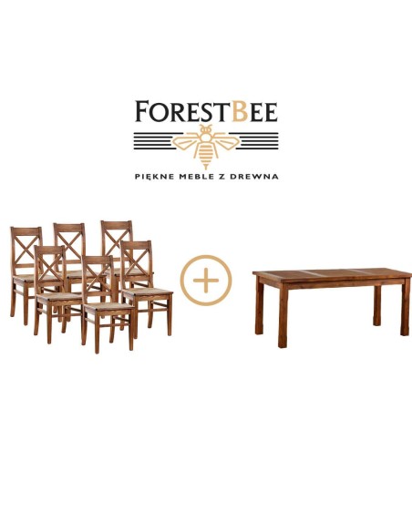 ZESTAW STÓŁ Z KRZESŁAMI DLA 6 OSÓB