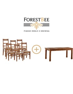ZESTAW STÓŁ Z KRZESŁAMI DO JADALNI DLA 6 OSÓB