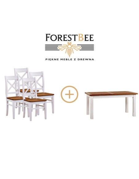 DWUKOLOROWY ZESTAW  DLA 4 OSÓB