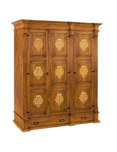 DREWNIANA WOSKOWANA SZAFA 3 W STYLU GÓRALSKIM