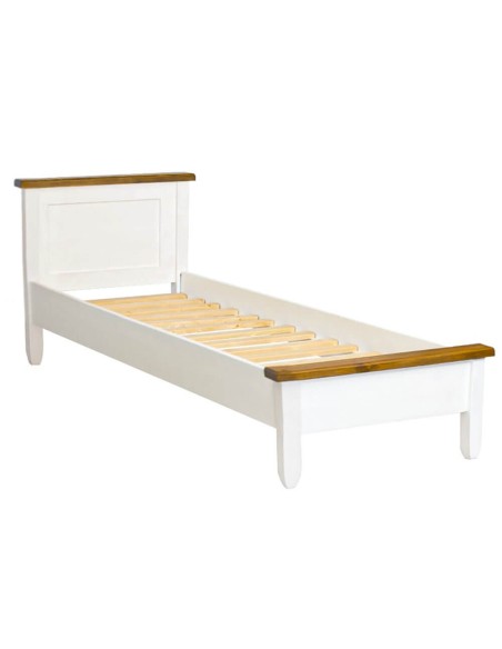 POJEDYNCZE ŁÓŻKO Z DREWNA PROWANSJA 80