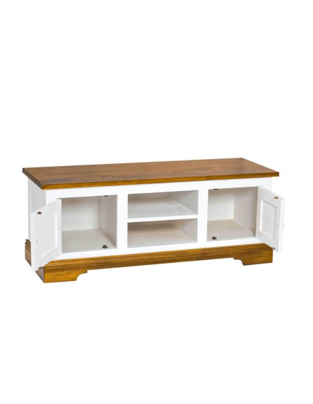 Drewniana szafka pod telewizor w  stylu prowansalskim.