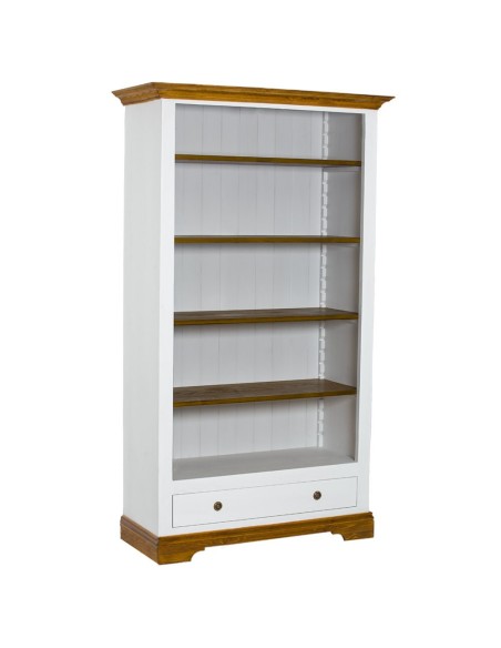 Regał drewniany z półkami w stylu prowansalskim