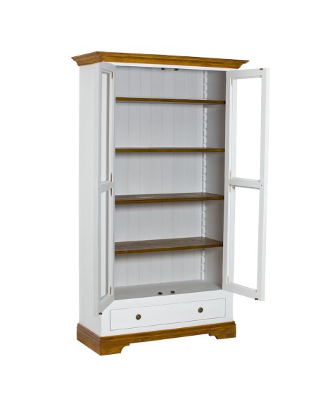 WITRYNA DREWNIANA PODWÓJNA W STYLU PROWANSALSKIM.