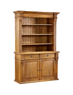 STYLOWY DREWNIANY KREDENS Z PÓŁKAMI