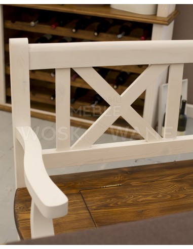 WOSKOWANA Ławka z podłokietnikami