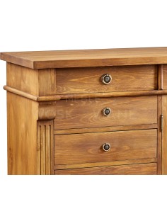 KOMODA Z DREWNA 2 SZAFKI 4 SZUFLADY 2