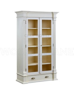 BIAŁA WITRYNA DREWNIANA 2