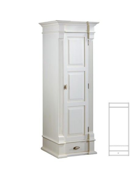 BIAŁA SZAFA Z DREWNA LITEGO 1