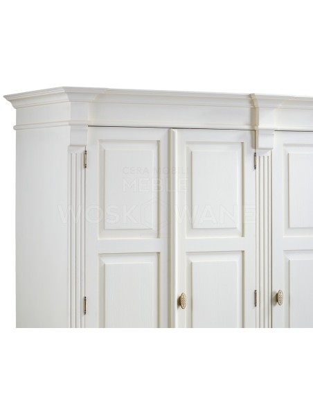 BIAŁA DREWNIANA SZAFA TRZYDRZWIOWA