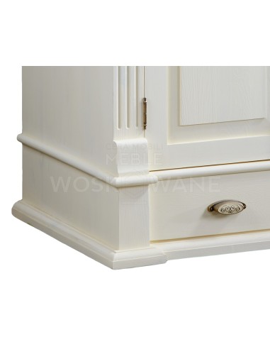 BIAŁA DREWNIANA SZAFA TRZYDRZWIOWA