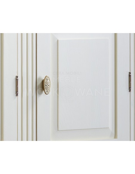 BIAŁA DREWNIANA SZAFA TRZYDRZWIOWA