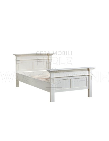 BIAŁE ŁÓŻKO Z DREWNA LITEGO 90