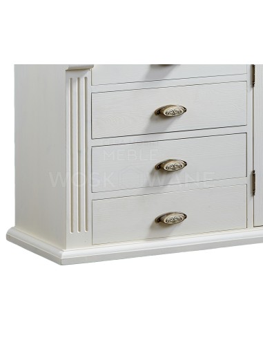 KREDENS DREWNIANY 2 SZAFKI 4 SZUFLADY