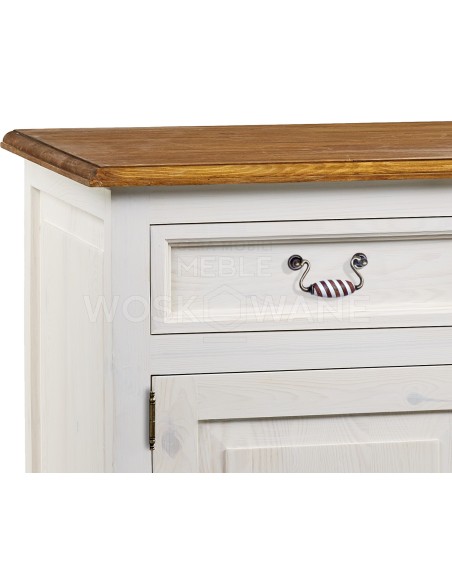 KOMODA DREWNIANA DWUKOLOROWA