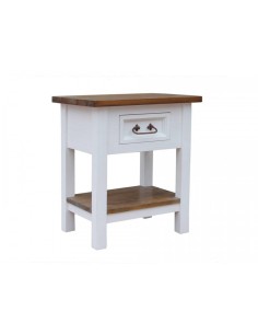 DREWNIANA SZAFKA NOCNA DWUKOLOROWA