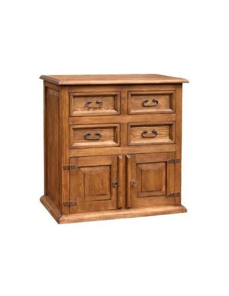 Komoda z litego drewna lakierowana.