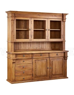 STYLOWY DREWNIANY KREDENS 2 SZAFKI  4 SZUFLADY